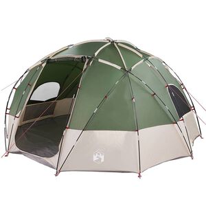 vidaXL Koepeltent met dak met opslag Groen 475 x 475 x 235 cm taft