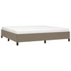 vidaXL Bedframe zonder matras stof taupe 200x200 cm