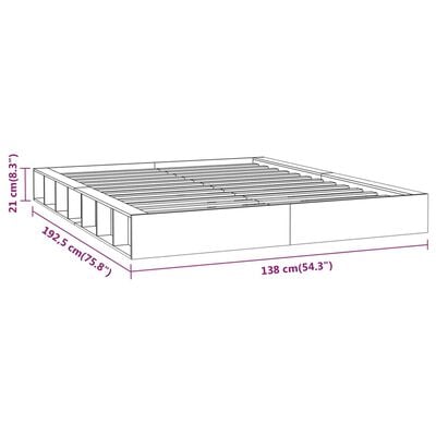 vidaXL Bedframe massief hout 120x190 cm