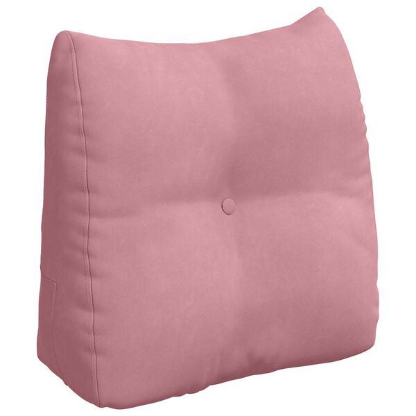 vidaXL Rugkussen Roze 45 x 24 x 50 cm Fluweel