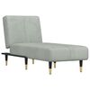 vidaXL Chaise longue fluweel lichtgrijs