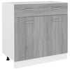 vidaXL Onderkast met lade Lyon 80x46x81,5 cm bewerkt hout grijs sonoma