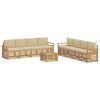 vidaXL Buiten bankenset 9 st Wit en Beige Polyester