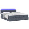 vidaXL Ottoman bed met matrassen en LED's 160x200cm fluweel