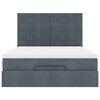 vidaXL Ottoman bed met matrassen 140x190cm fluweel donkergrijs