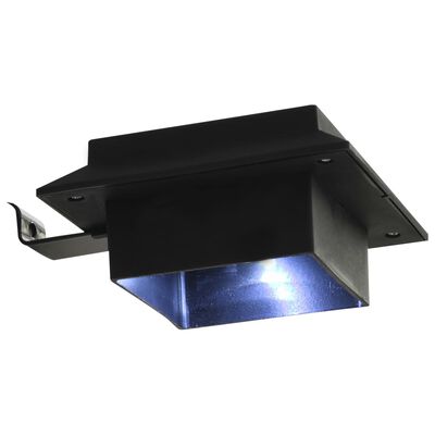 vidaXL LED-solarlampen vierkant 12 cm zwart 6 st