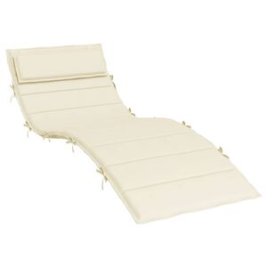 vidaXL Ligbedkussen 180x60x4 cm oxford stof cr&egrave;mekleurig