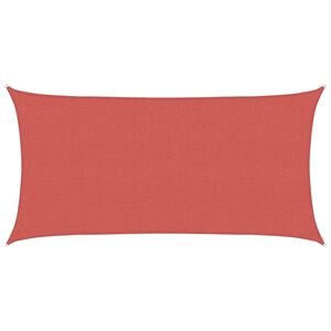 vidaXL Zonneschaduwzeil 2 x 6 m HDPE Rechthoekig Terracotta