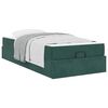 vidaXL Bedframe met matras met opslag Donkergroen 90 x 200 cm Fluweel