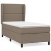 vidaXL Boxspring met matras stof taupe 100x200 cm