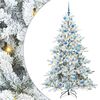 vidaXL Kunstmatige Inklapbare Kerstboom Wit 180 cm PVC en staal