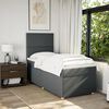 vidaXL Boxspring met matras stof donkergrijs 90x190 cm
