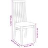 vidaXL Eetkamerstoelen met kussens 2 st massief hout rubber wit