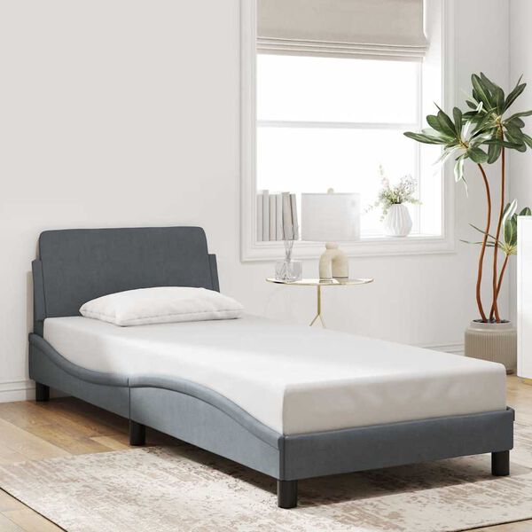 vidaXL Bedframe "Dover" 80x200 cm fluweel donkergrijs