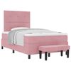 vidaXL Boxspring bed met hoofdeinde Roze 200 x 120 cm Fluweel