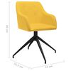 vidaXL Eetkamerstoelen draaibaar 6 st stof geel