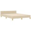 vidaXL Bedframe met hoofdeinde Cr&egrave;me 160 x 200 cm Stof