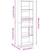 vidaXL Boekenkast 60x30x189 cm bewerkt hout betongrijs