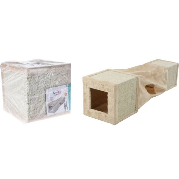 Pets Collection Kattenkrabtunnel 29x29x106 cm beige