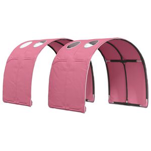vidaXL Bedtunnel 2 pcs Roze 211 x 67.5 x 2 cm Polyester