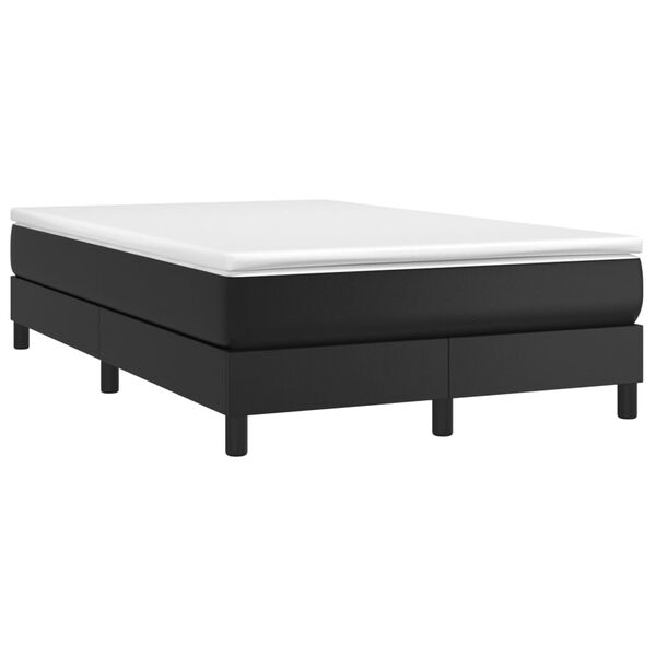 vidaXL Boxspring bed kunstleer zwart 120x200 cm
