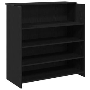 vidaXL Receptiebalie zwart eiken 100x50x103,5 cm bewerkt hout