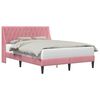 vidaXL Bedframe met hoofdeinde Roze 140 x 190 cm Fluweel