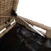 vidaXL Opbergbank met kussen voor buiten 100 cm poly rattan beige