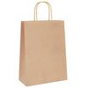 vidaXL Papieren zakken 250 st met hengsels 26x12x35 cm bruin