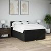 vidaXL Boxspring met matras stof zwart 140x190 cm