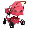 vidaXL Kinderwagen 3-in-1 aluminium rood