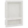 vidaXL Douchenis met 2 vakken 41x51x10 cm matwit