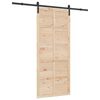 vidaXL Schuifdeur Naturel 90 x 208 cm Massief grenenhout