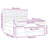 vidaXL Boxspring bed met matras Donkerbruin 160 x 200 cm Stof