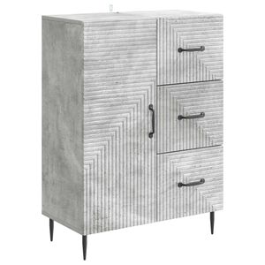 vidaXL Dressoir met lade Betongrijs 66 x 34,5 x 89,5 cm Bewerkt hout
