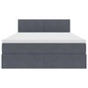 vidaXL Opslag bed met matras Donkergrijs 140 x 190 cm Fluweel