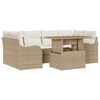 vidaXL Tuin Sofa Set 7 st Beige Poly riet