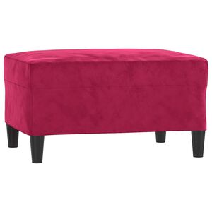 vidaXL Voetenbank 70x55x41 cm fluweel wijnrood