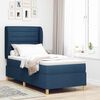 vidaXL Boxspringbed met matras met hoofdeinde Blauw 190 x 90 cm Stof