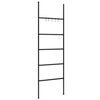 vidaXL Handdoekenrek met 5 niveaus, zwart 58x175 cm, ijzer
