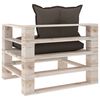 vidaXL 5-delige Loungeset met kussens pallet grenenhout