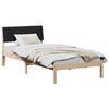 vidaXL Bedframe Bruin en zwart 90 x 200 cm Massief grenenhout