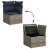 vidaXL 9-delige Loungeset met kussens poly rattan acacia grijs