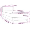 vidaXL Boxspring met matras fluweel donkergroen 100x210 cm