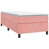 vidaXL Boxspring met matras fluweel roze 80x200 cm