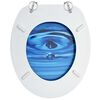 vidaXL Toiletbrillen met deksel 2 st waterdruppel MDF blauw