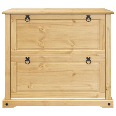 vidaXL Schoenenkast Corona 99x32x85 cm massief grenenhout