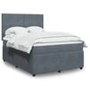 vidaXL Boxspring met matras fluweel donkergrijs 160x200 cm