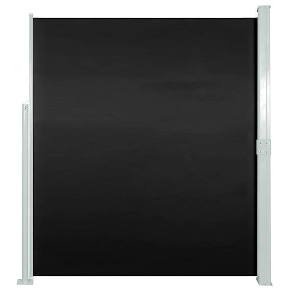 vidaXL Wind-/zonnescherm uittrekbaar 160x300 cm zwart