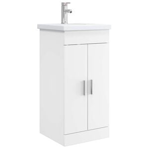 vidaXL Badkamermeubel met Wasbak Wit 42 x 40 x 84,5 cm Bewerkt hout